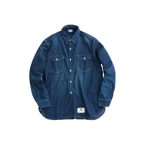 Lee United Arrows X Scye Co Бренд Темно-синий Унисекс Рубашки