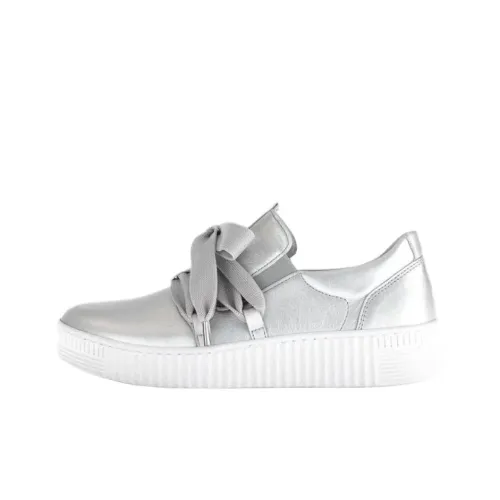 Gabor Мода Низкий Топ Повседневная Обувь Женская Серебряная