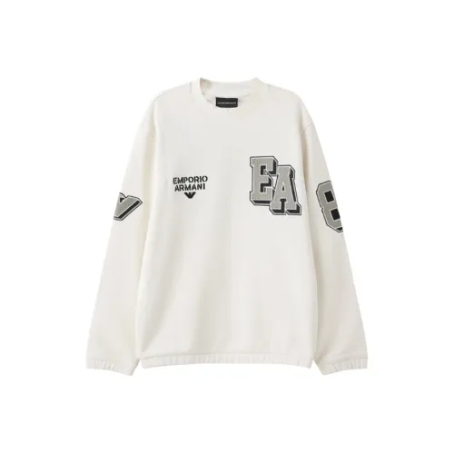 EMPORIO ARMANI FW24 Свитшот Мужской Ванильный Белый