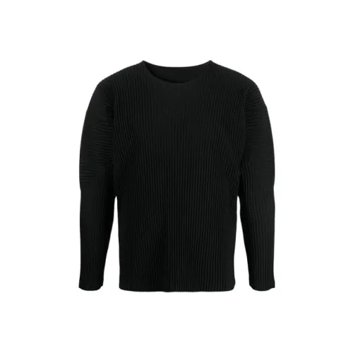 Homme Plissé Issey Miyake Черные Мужские Свитера