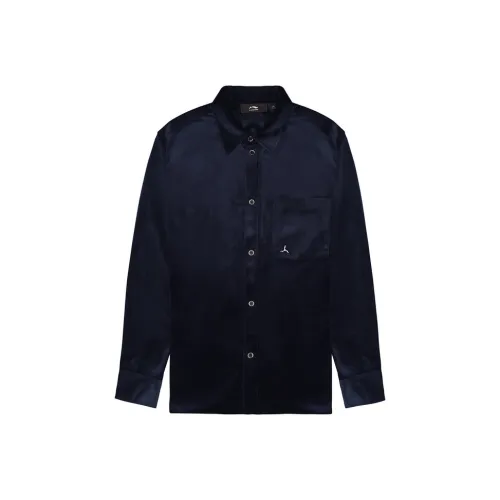 LI NING 1990 Classic Collection Рубашка Мужская Темно-Морской Синий
