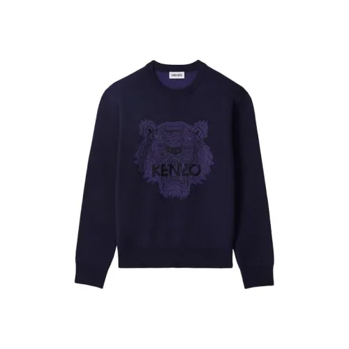 KENZO Classic Tiger Head Темно-синие мужские свитеры