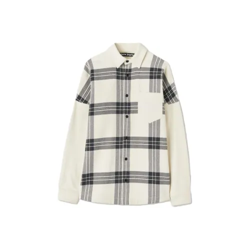 PALM ANGELS Серый Белый Мужские Рубашки