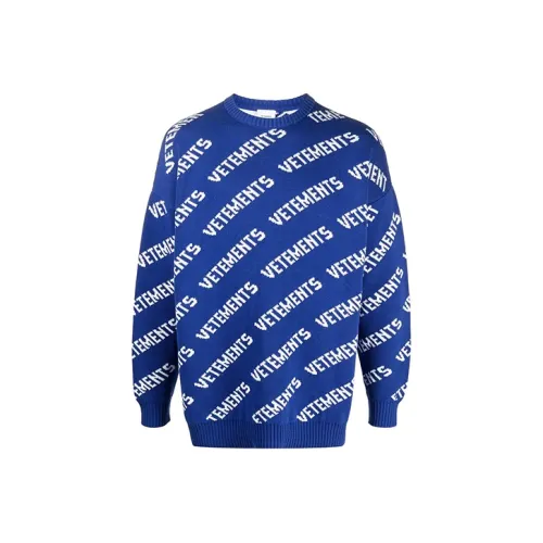 Vetements Синий Унисекс Свитеры