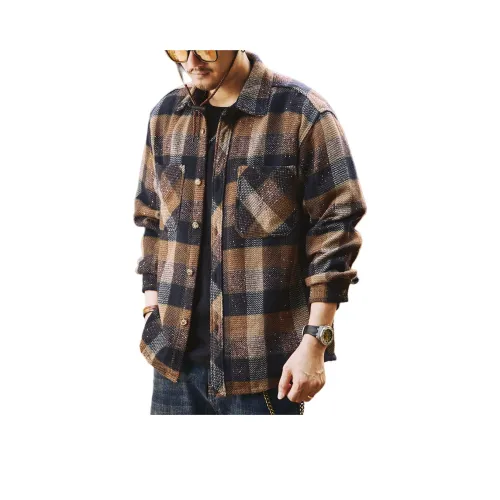 GELANLU Осенняя рубашка свободный крой унисекс