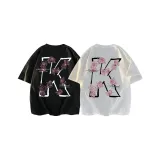 Чёрный, белый, розовый, буква, K, 2 упаковки