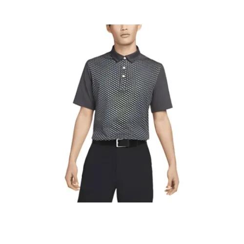 nike Поло Мужское Темный дым Серый