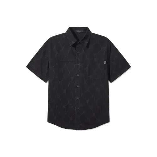 Cabbeen Рубашка Мужская Угольный Черный 01