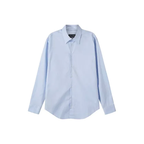 GIORGIO ARMANI SS24 Рубашка Мужская Светло-Синяя