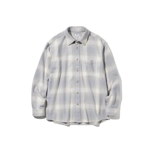 UNIQLO Серые Мужские Рубашки