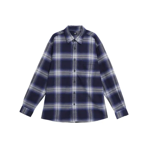 UNIQLO Небесно-голубой Унисекс Рубашки