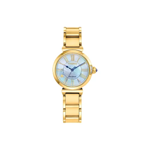CITIZEN Светильник Кварцевый механизм Женские часы серии Eco Drive 29,5 мм Жемчужная раковина Цвет
