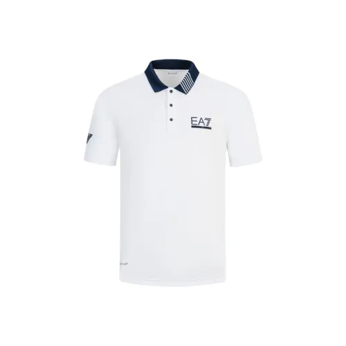 EMPORIO ARMANI EA7 SS24 Поло Мужское Белое
