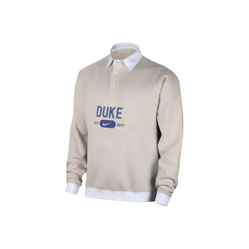 nike Duke Клуб Флис Men's College Длинный рукав Поло Мужской Березовая древесина Вереск Белый Королевский HARE