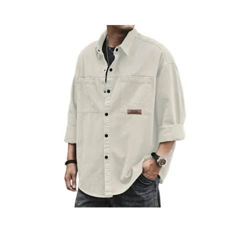 GELANLU Весна Рубашка Свободный крой Унисекс