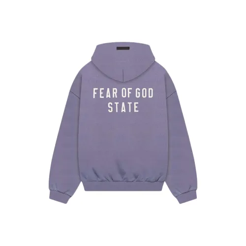 Fear Of God Essentials Heavy Fleece Fullzip Hoodie Sweatshirt Men's Orchid Purple Lavender