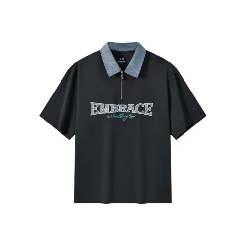 XTEP Pine Ink Gray Men's Polo