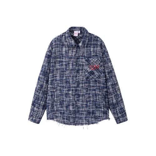 Coke Сине-белая клетка Унисекс Рубашки