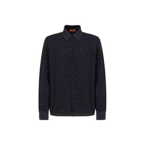 MISSONI Мужские рубашки голубого и серого цвета