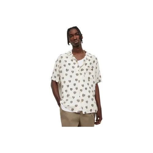 ALLSAINTS С принтом, белый, мужские рубашки