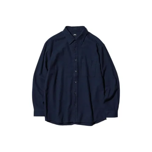 UNIQLO Темно-синие мужские рубашки
