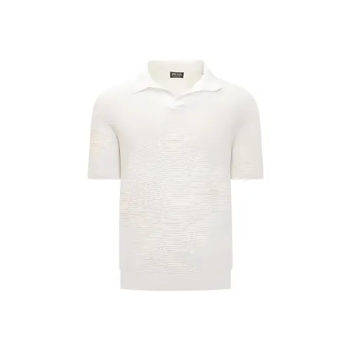 Zegna SS24 Поло Мужское Белое