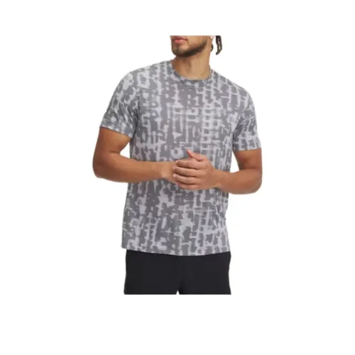 Under Armour Launch Printed T-Shirt Мужская Серого цвета