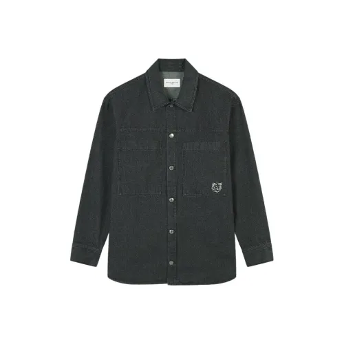Maison Kitsune Черная унисекс рубашка