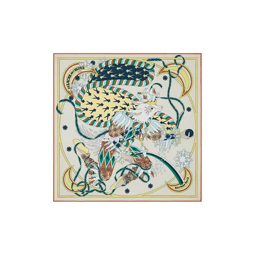 HERMES Le Sacre de l'Hiver Шелковые шарфы для женщин Многоцветный