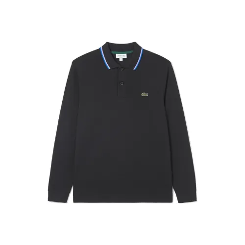 LACOSTE Collaboration Мужская Поло Рубашка Черного Цвета