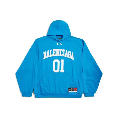 Balenciaga SS25 Свитшот Свободный крой Мужской Синий