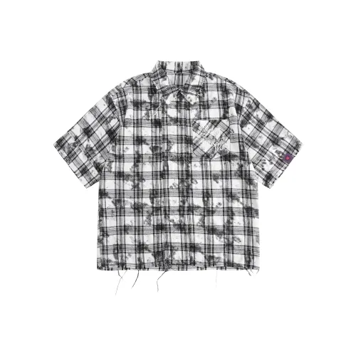 HOKLV SS25 Рубашка Унисекс Черный Белый