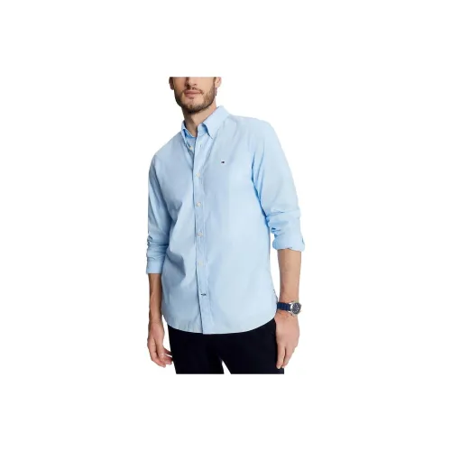 Tommy Hilfiger Небесно-голубой Мужские Рубашки
