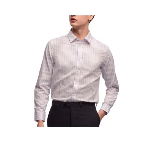 JODOLL Рубашка Мужская Цветовой блок Вертикальные полосы