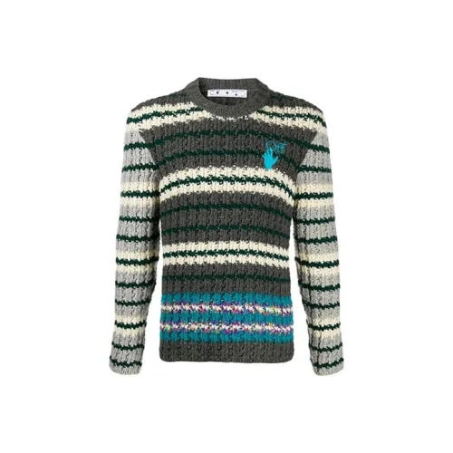 Off Белый FW20 Серый Мужские Свитера