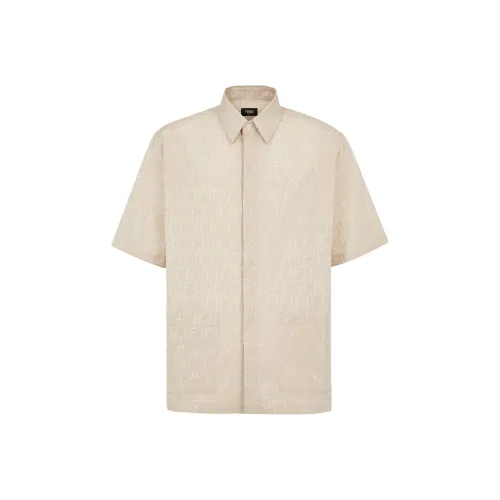 Fendi Бежевые Мужские Рубашки