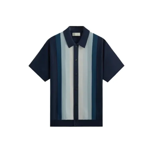 KITH Collaboration Темно-синяя мужская поло рубашка