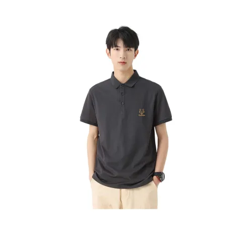 BALENO Модный с принтом деловой повседневный стиль отложной воротник свободный крой короткие рукава рубашка топ летний мужской