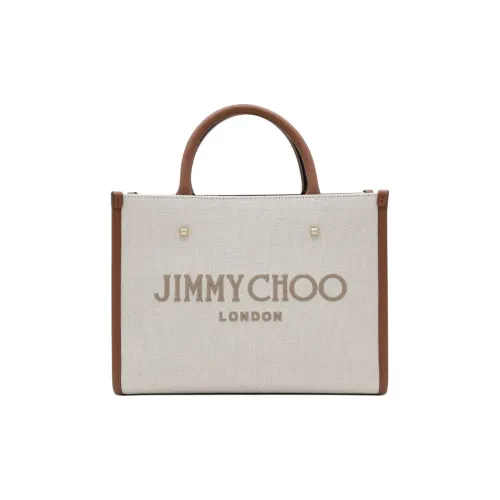 Jimmy Choo Хлопок Тоут Сумка Сумка для покупок Сумка через плечо Сумка Обычная Женская Естественная