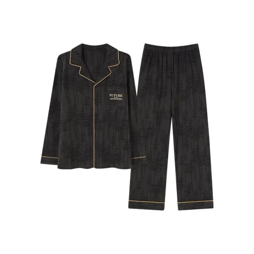 Пижамный комплект для сна мужской готический с золотой рамкой