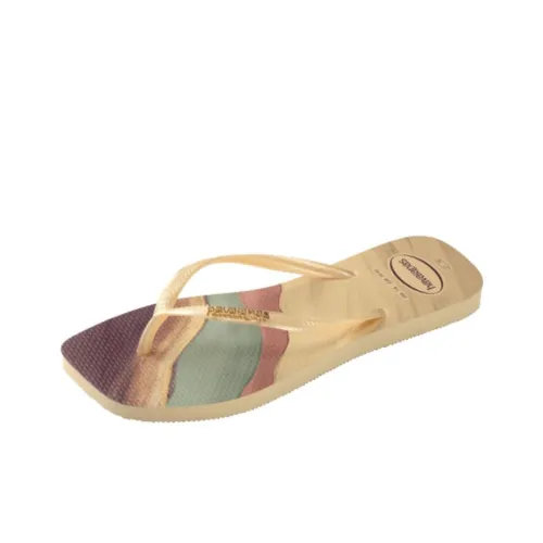 Havaianas Резиновая подошва устойчивая к истиранию шлепанцы женские кремовые