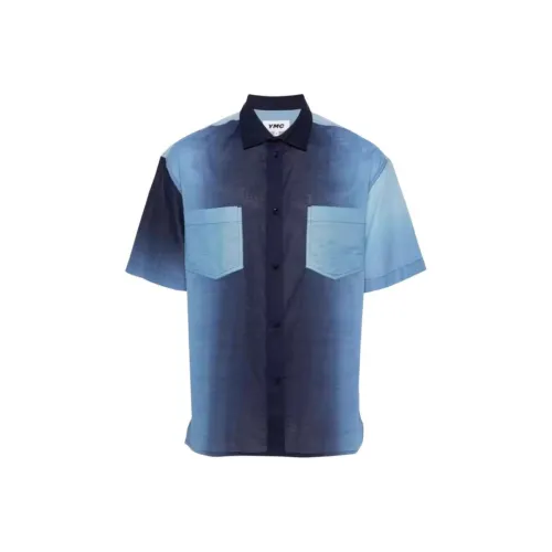 YMC Мужские рубашки синего цвета