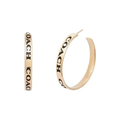 COACH Медные серьги женские золотые