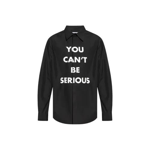 MOSCHINO Мужские черные рубашки