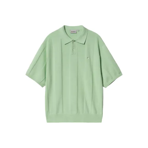 Carhartt WIP Поло Унисекс Серый Зеленый