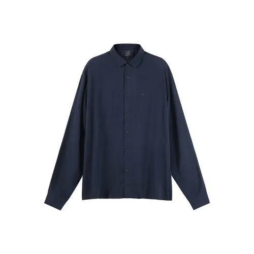 ARMANI EXCHANGEAE SS23 Рубашка Мужская Морской Синий