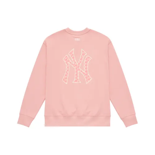 MLB MONOGRAM Коллекция New York Yankees 24FW Пре-Осенний Свитшот Унисекс Розовый