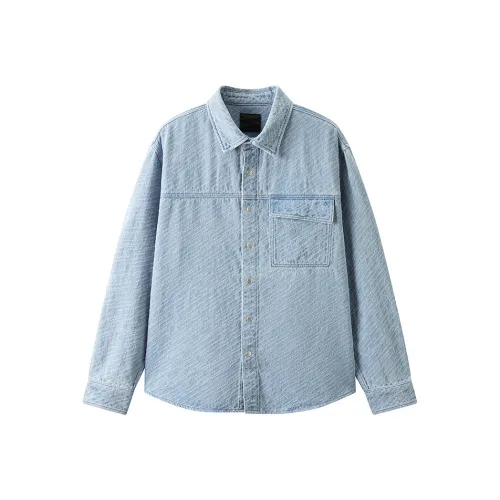 Gxg Jeans Синий Мужской Рубашки