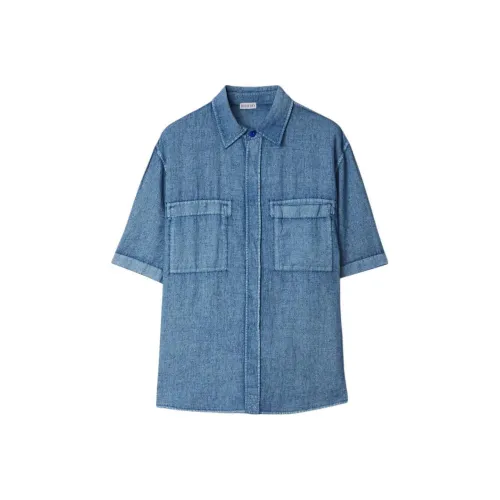 Burberry SS24 Рубашка Мужская Рыцарь Синий