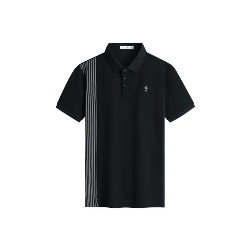 Поло Dance with Wolves Мужское Черное